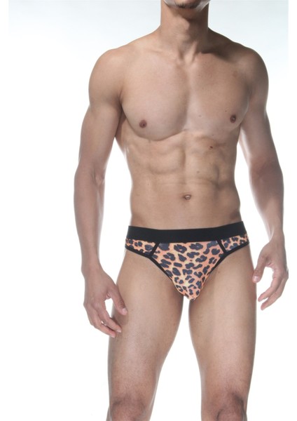 Leopar Desenli Erkek Tangası
