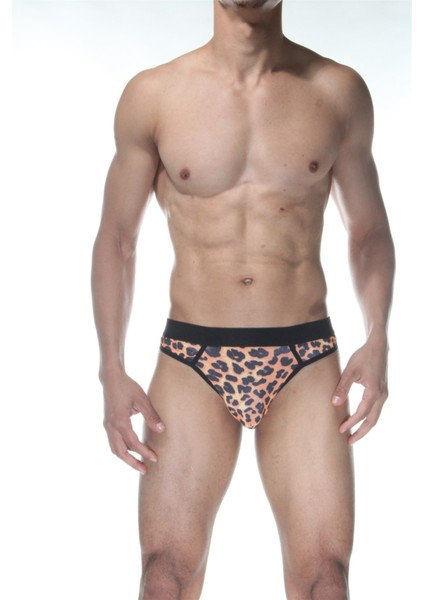 Leopar Desenli Erkek Tangası