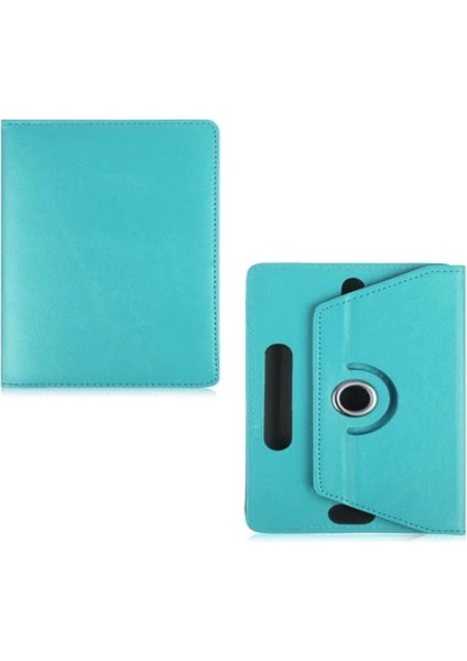 Samsung Galaxy Tab S6 Lite 2024 P620 10.4" Döner Standlı Deri Tablet Kılıfı - Ekran Koruyucu - Turkuaz