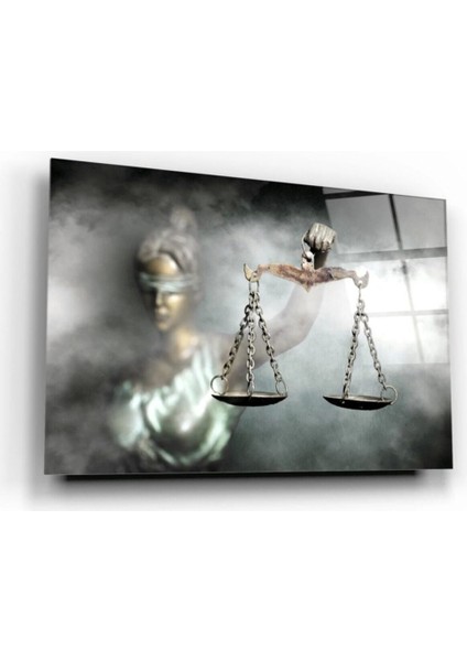 Themis Heykeli Cam Tablo