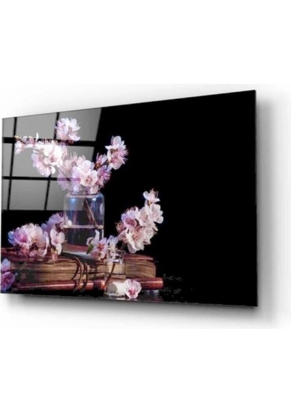 Çiçekler Cam Tablo 50 x 70 cm
