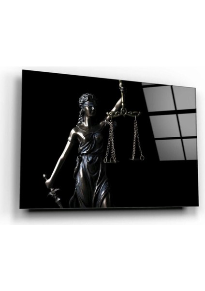 Themis Heykeli Cam Tablo