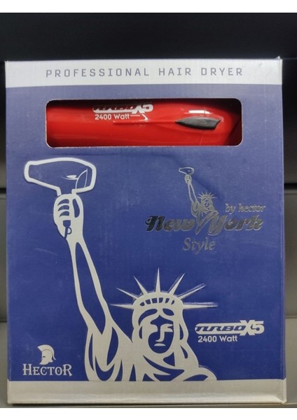 Newyork Style Profesyonel Saç Kurutma ve Fön Makinesi Kırmızı Renk 2400 WATT..MIRACLE210315