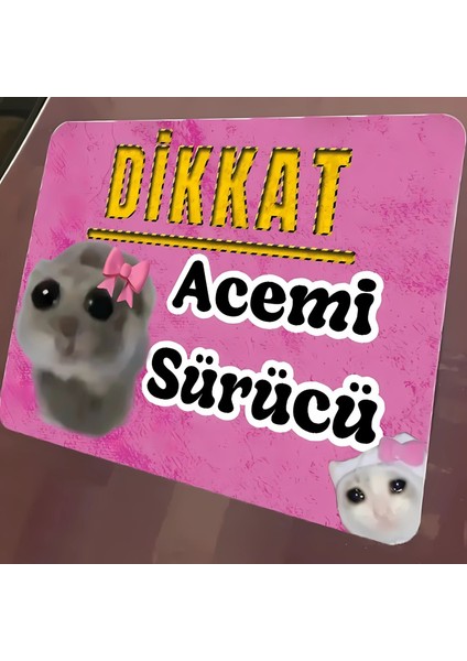 Acemi Sürücü Araba Magneti - Eğlenceli ve Güvenli Sürüş Için Pratik Çözüm!
