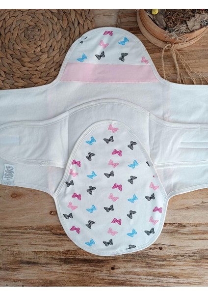 Yenidoğan İlk Baharın Ceylanı Nakışlı Çıt Çıt Kapama Bebek Kundak Ekru