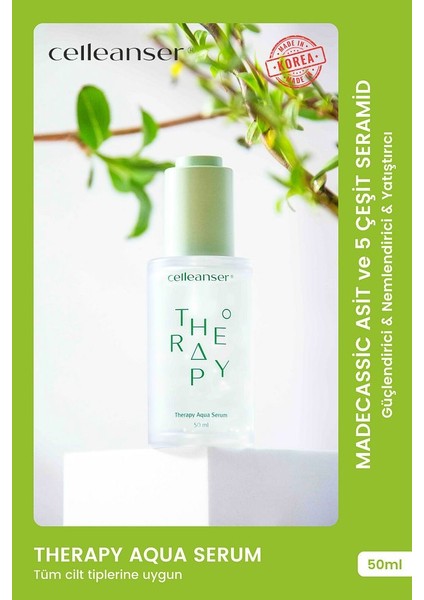 Madecassic Asit & 5 Çeşit Seramid Içeren Yatıştırıcı ve Nemlendirici Therapy Aqua Serum