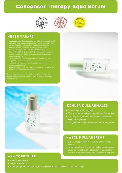 Madecassic Asit & 5 Çeşit Seramid Içeren Yatıştırıcı ve Nemlendirici Therapy Aqua Serum fırsatları