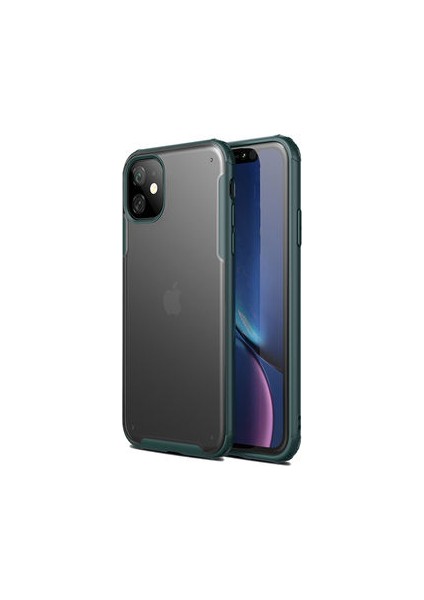 iPhone 11 Kılıf Köşeleri Airbagli ve Sert Yapılı Mat Halozen Premium Kapak