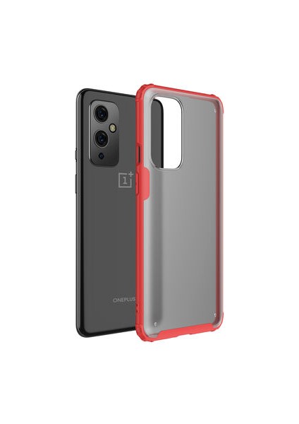 One Plus 9 Kılıf Köşeleri Airbagli ve Sert Yapılı Mat Halozen Premium Kapak