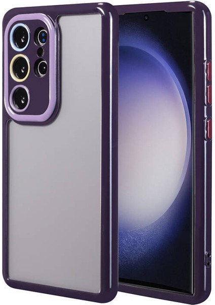Samsung Galaxy S23 Ultra Kılıf Lens Korumalı ve Renkli Şık Aventra Silikon Kapak