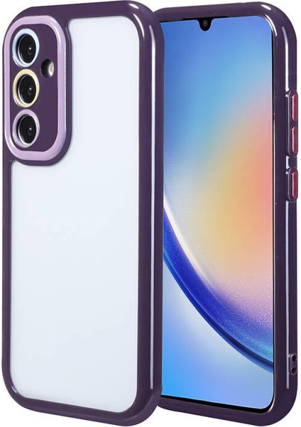 Samsung Galaxy A34 Kılıf Renkli ve Kamera Korumalı Şık Zyrak Premium Silikon Kapak
