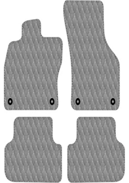 Subaru Legacy 2004-2009 Uyumlu Gri Dikişli Gri Deri Paspas