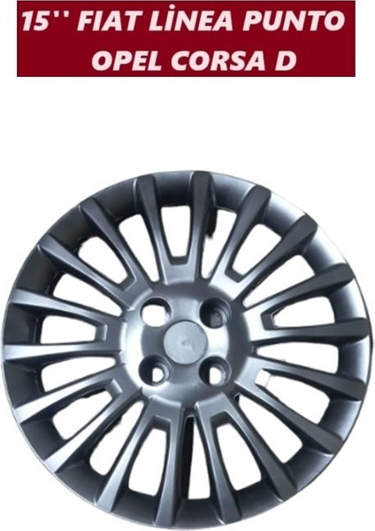 Jant Kapak 15'' Inç Takım 1 Adet Fıat Linea Punto Opel Corsa D