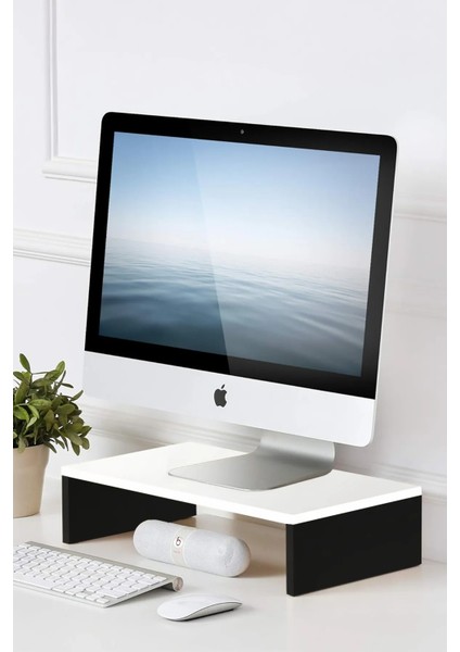 Pc Monitör Yükseltici Ev Ofis Monitör Yükseltici - Ergonomik Çalışma Alanı, Verimlilik Artırıcı Bilgisayar Standı