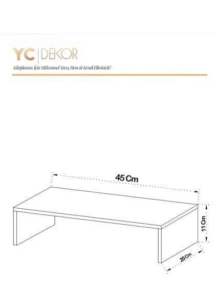 Pc Monitör Yükseltici Ev Ofis Monitör Yükseltici - Ergonomik Çalışma Alanı, Verimlilik Artırıcı Bilgisayar Standı