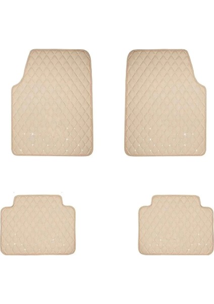 Toyota Aygo 2005 - 2014 Uyumlu Bej Dikişli Bej Deri Paspas