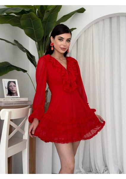 Butik Osıes Fırfırlı Elbise