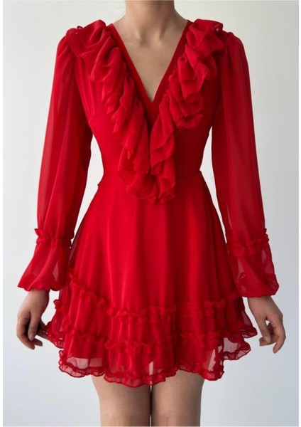 Butik Osıes Fırfırlı Elbise