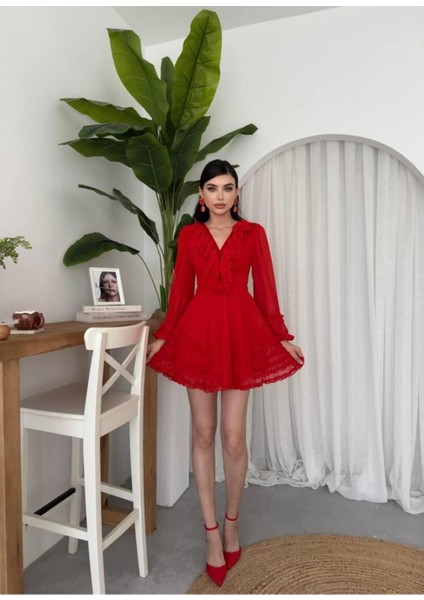 Butik Osıes Fırfırlı Elbise