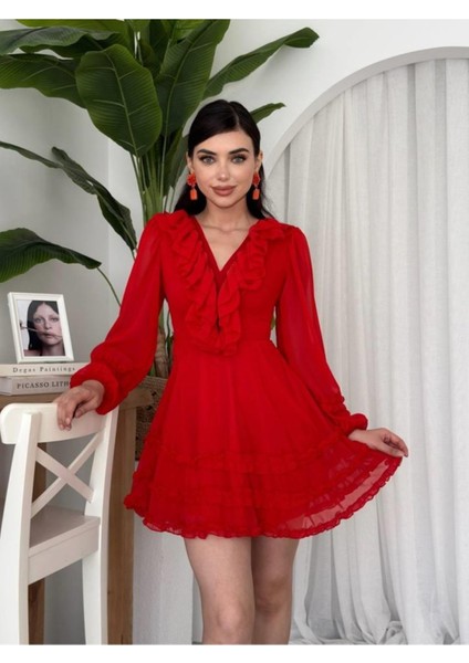 Butik Osıes Fırfırlı Elbise
