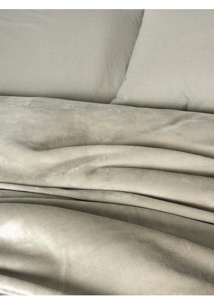 Çift Kişilik Nevresim Takımı Velvet Flossy Taş