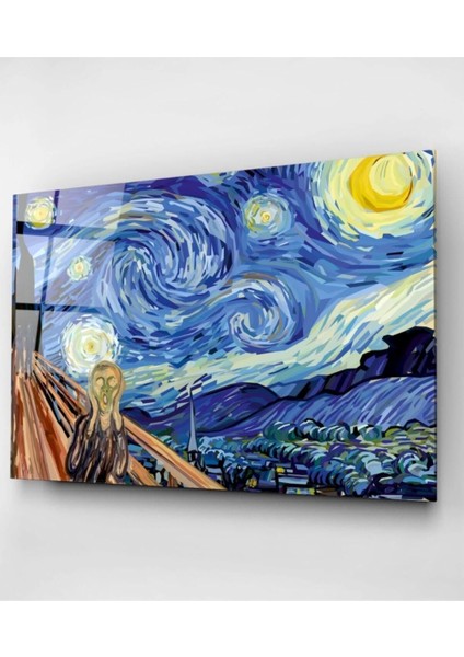 Digi-Art Yıldızlı Gece Vincent Van Gogh Cam Tablo 70 x 110