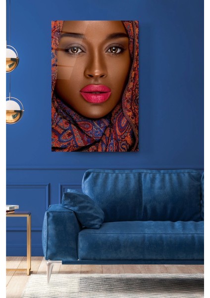 Afrikalı Kadın Cam Tablo modelleri