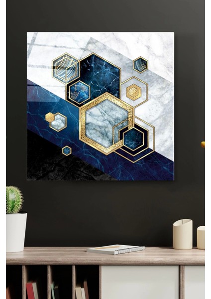 Marble Hexagon Cam Tablo