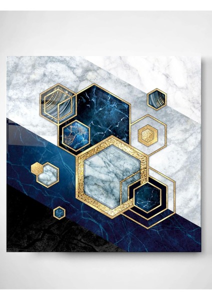 Marble Hexagon Cam Tablo