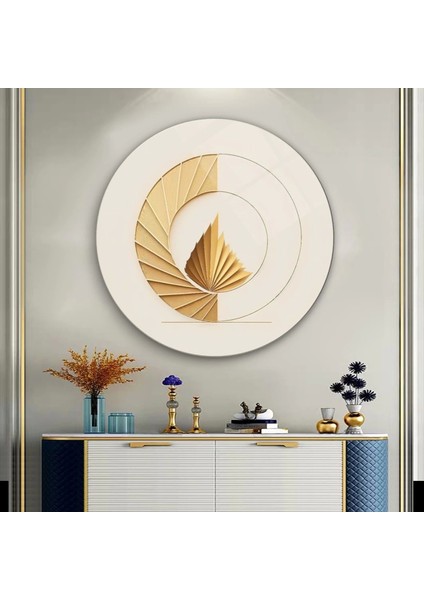 Gold Asalet Sanatsal Cam Tablo