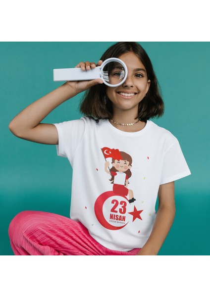 23 Nisan Baskılı Uzun Kollu Ince T-Shirt Çocuk Yetişkin Çocuk Bayramı Uzun Kollu Tişört fiyatları