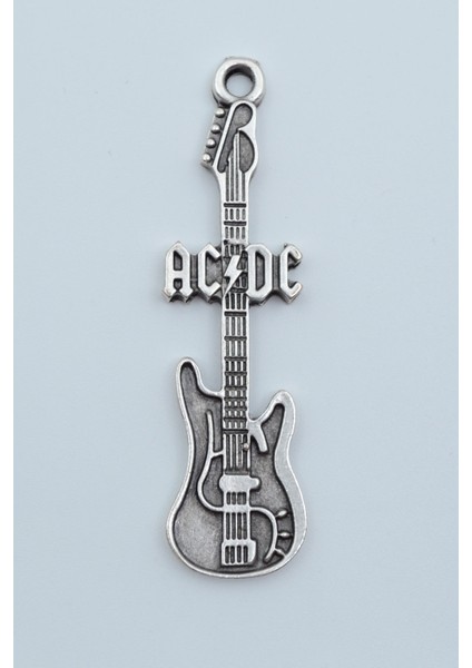 Ac/dc Elektro Gitar Kolye Ucu - Antik Gümüş Kaplama - KOD:318