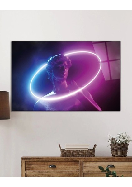 Soyut Neon Tarzı Heykel Cam Tablo, Ev ve Ofis Duvar Dekoru Hediyelik Büyük Tablo Dayanıklı Cam fiyatları