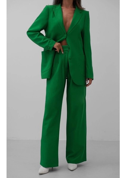 Bel Katlamalı Pantolon Blazer Ceket Takım modelleri