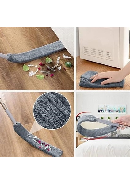 Nonni Buffer® Teleskopik 3'lü Mop Toz Alma Püskülü Çok Fonksiyonlu Temizlik Seti