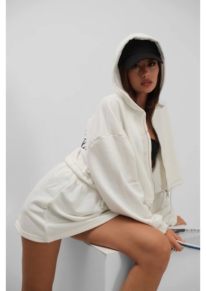 Beli Lastikli Fermuarlı Sweatshirt