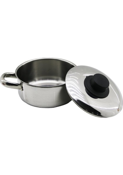 14 cm Metal Kapak Mini Çelik Tencere (4738)