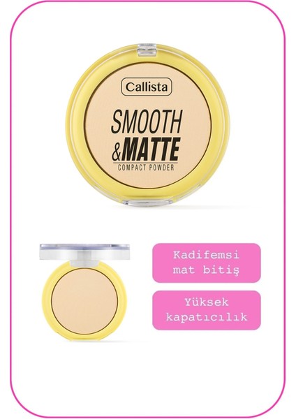 Smooth Matte Compact Powder Mat Görünümlü Pudra 11