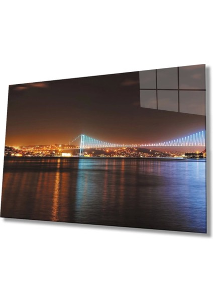 Istanbul Boğazı Manzara 4mm Dayanıklı Cam Tablo Temperli Cam