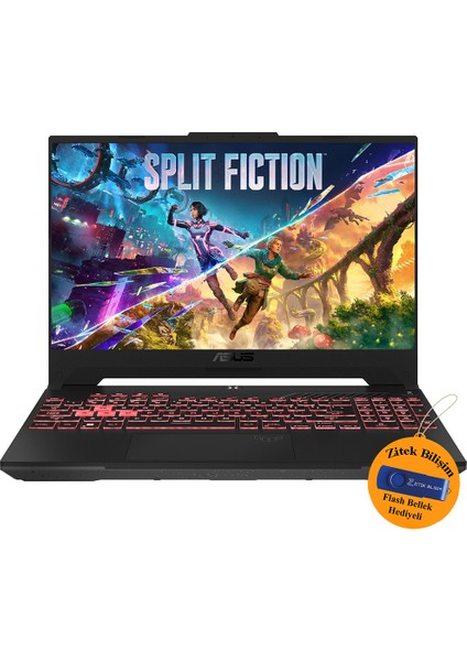 Tuf Gamıng F15 R5-7535HS 32 GB Ram 1 Tb SSD RTX4060 15.6 144Hz WIN11PRO FA507NV-LP104 ZI716 + Zitek 16 GB Flash Bellek