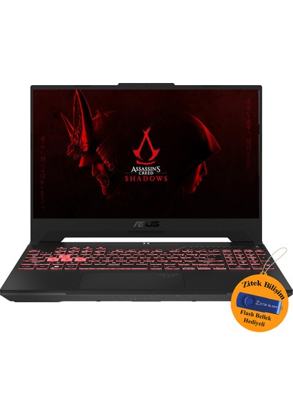 Tuf Gaming A15 R5-7535HS 64GB Ram 512GB SSD 8gb RTX4060 15.6" 144Hz WIN11H FA507NV-LP103 ZI733 + Zitek 16 GB Flash Bellek