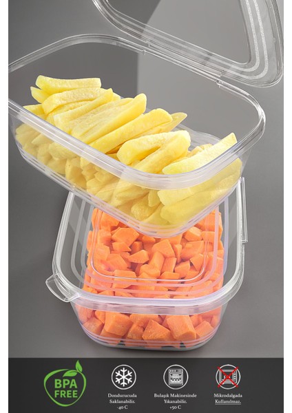 10 Adet Sızdırmaz Kendinden Kapaklı Derin Dondurucuya Uygun Saklama Kabı Hava Almaz Düzenleyici 1lt fiyatları