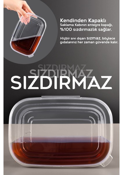10 Adet Sızdırmaz Kendinden Kapaklı Derin Dondurucuya Uygun Saklama Kabı Hava Almaz Düzenleyici 1lt modelleri