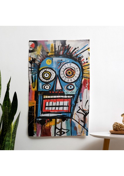 Soyut Basquiat'tan Esinlenen Duvar Örtüsü - Yatak Odası, Oturma Odası ve Yurt Için% 100 Pamuk