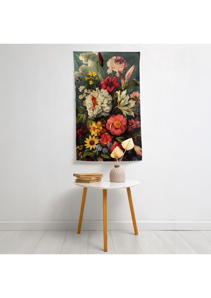 Klasik Pop Art Fusion Duvar Örtüsü - %100 Pamuk Sırt, Polyester Ön - Canlı Renkler, Hafif