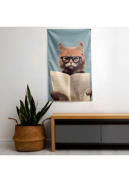 Minimalist Duvar Sanatı Örtü - Hayvan Giyinmiş Insanlar Dekoratif Kumaş Duvar Asılı