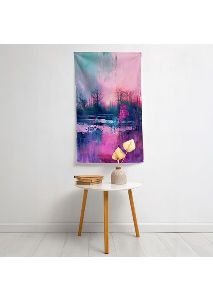 Empresyonist Pop Art Duvar Örtüsü - %100 Pamuk Sırt, Polyester Ön - Canlı Renkler, Hafif Kumaş