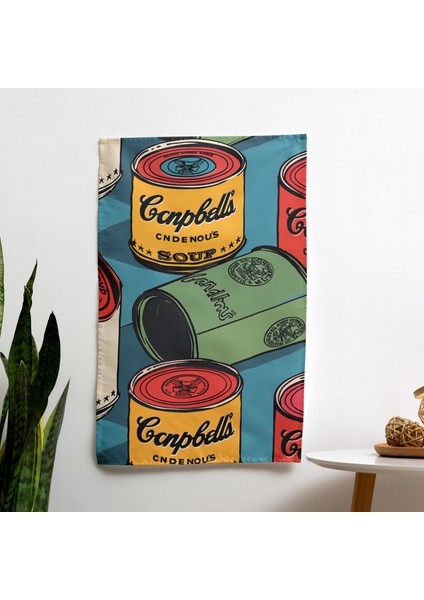 Modern Pop Art Duvar Örtüsü - Canlı Renkler, Ranforce Kumaş, Süblimasyon Baskı