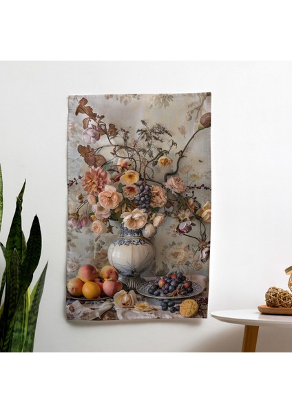 Johannes Vermeer'den Esinlenen Baskılı Duvar Örtüsüyla Modern - %100 Pamuk Sırt, Polyester