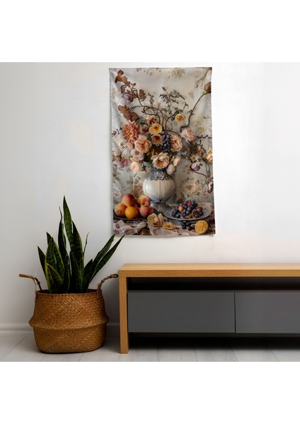 Johannes Vermeer'den Esinlenen Baskılı Duvar Örtüsüyla Modern - %100 Pamuk Sırt, Polyester
